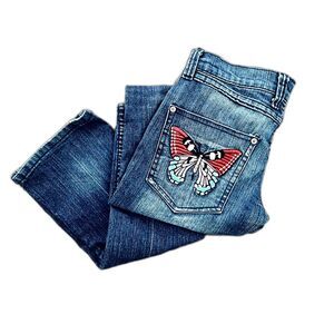 YTK RARE! Vintage Frankie B Butterly Pocket Low Rise Jeans Size 4